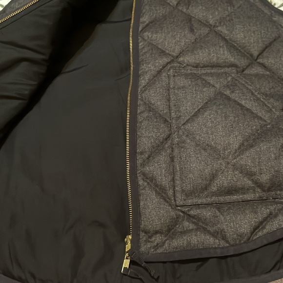 Ladies J.Crew quilted vest size medium color, charcoal - Picture 3 of 4